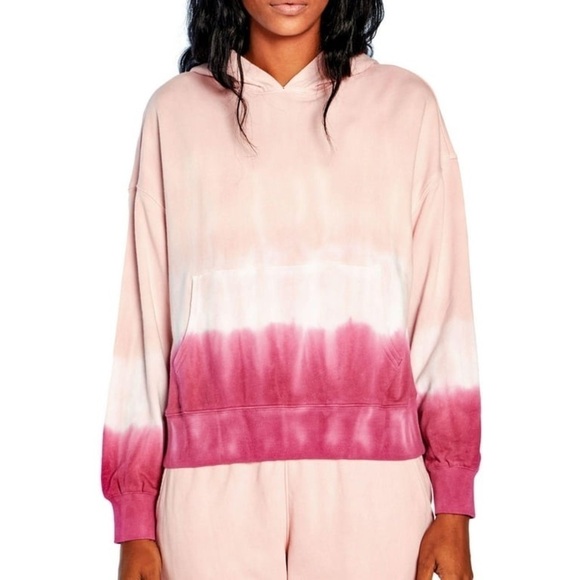 Wildfox Hoodie Tie Dye Relaxed Boxy Pullover Hoodie Sweatshirt - Picture 1 of 7